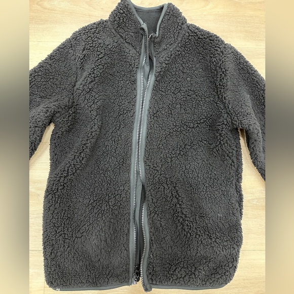 Joe Fresh Sherpa Jacket, Boys, Medium, Size 7-8, Charcoal Gray - Picture 2 of 7